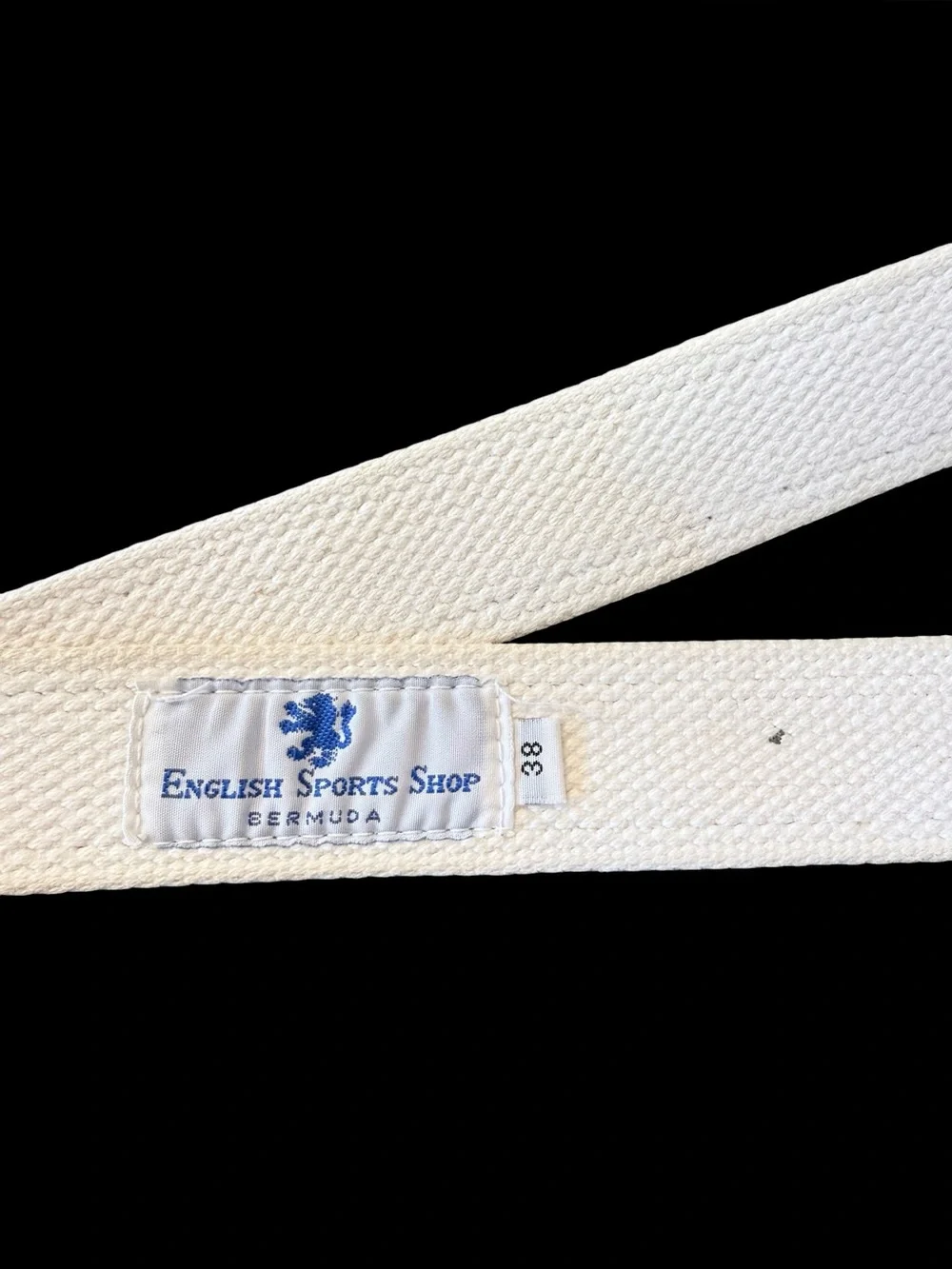 Vintage English Sports Shop Bermuda Belt 38 Sailboat Nautical Leather Brass